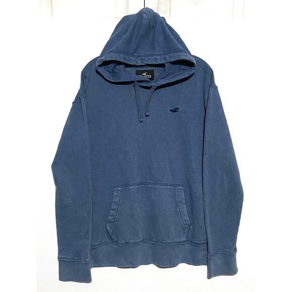 Hollister Other - Hollister Blue Hoodie Pullover Sewn Logo Preppy Coastal Y2K Surf Mens M Soft